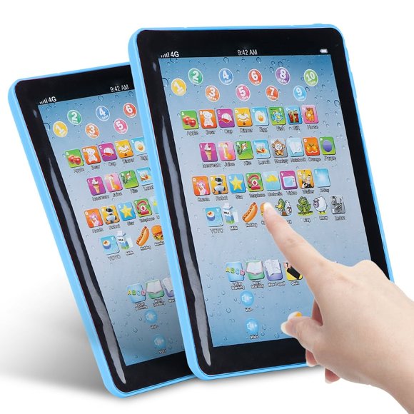 HLONK Tablette d'Apprentissage pour Bébé TeqHome Tablettes Éducatives Jouets Tactile Apprendre Tablette pour Tout-Petit Cadeau pour Garçons Filles Âgés de 1-6 Ans Enfants 2bleu 1rose