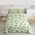 thumbnail image 2 of jejeloiu Cute Bowtie Ribbon Bedding Comforter Set,Cartoon Bow Knot Twin Comforter Sets,Green Loves Dot Bedding Set For Girls,Super Cozy Room Decor Reversible,2-Piece, 2 of 8