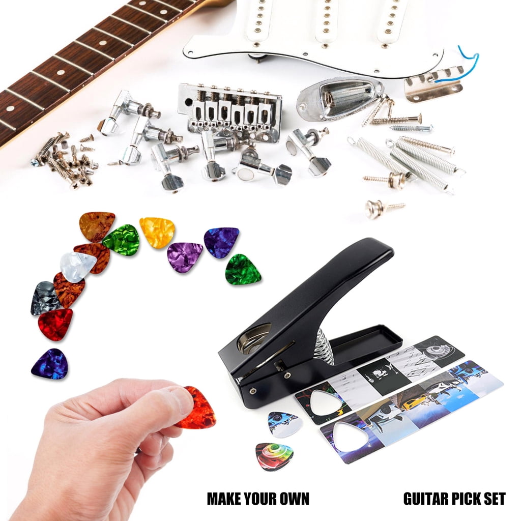 Oasiva Precisions Guitar Pick Maker Pick Cutting Device with Sharply for Accurate Standard Pick Shape Strong Metal Build