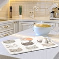 thumbnail image 6 of Yayeee Dish Drying Mat for Kitchen Counter 18"x24" Microfiber Absorbent Pad, Light Gray Cat Pattern, 6 of 7