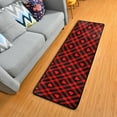 thumbnail image 3 of Dreamtimes Plaid Hearts Valentines Day Hallway Runner Rug 2'x6' Kitchen Rug with Rubber Backing Red and Black Non Slip Entryway Rug Runner Washable Soft Area Rug for Hallway Bedroom Kitchen Decor, 3 of 6