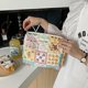 thumbnail image 3 of Bolsa grande para maquillaje, bonita bolsa de viaje para cosméticos para mujeres y niñas, colorida, 11,4 x 9,8 pulgadas, 3 of 5
