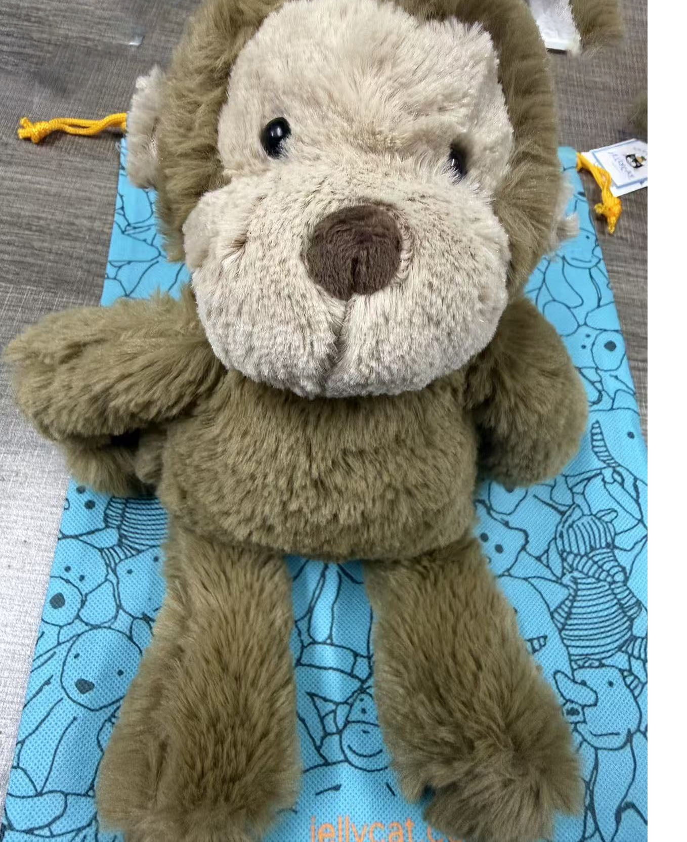Jellycat Smudge Monkey Stuffed Animal, Medium 14 inches - Monkey Plush Toy - Classic Children's Gift