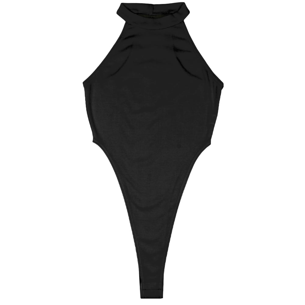 sleeveless turtleneck jumpsuit