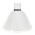 thumbnail image 2 of Ekidsbridal Girl Baptism Flower Girl Dress - Ivory Lace Tutu Tulle with Tiebow LG7noFT-A (Size: M-10), 2 of 3