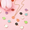 thumbnail image 5 of 16Pcs 8 Colors Alloy Enamel Pendants Light Gold Flat Round with Word Hope Mixed Color 14.5x12x2mm Hole: 1.5mm 2pcs/color, 5 of 5