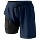 thumbnail image 4 of Bañador para hombre con forro de compresión - 95 % poliéster, 5 % elastano, cintura con cordón, estampado de árboles de colores - Pantalones cortos para playa, natación y pesca, 4 of 4