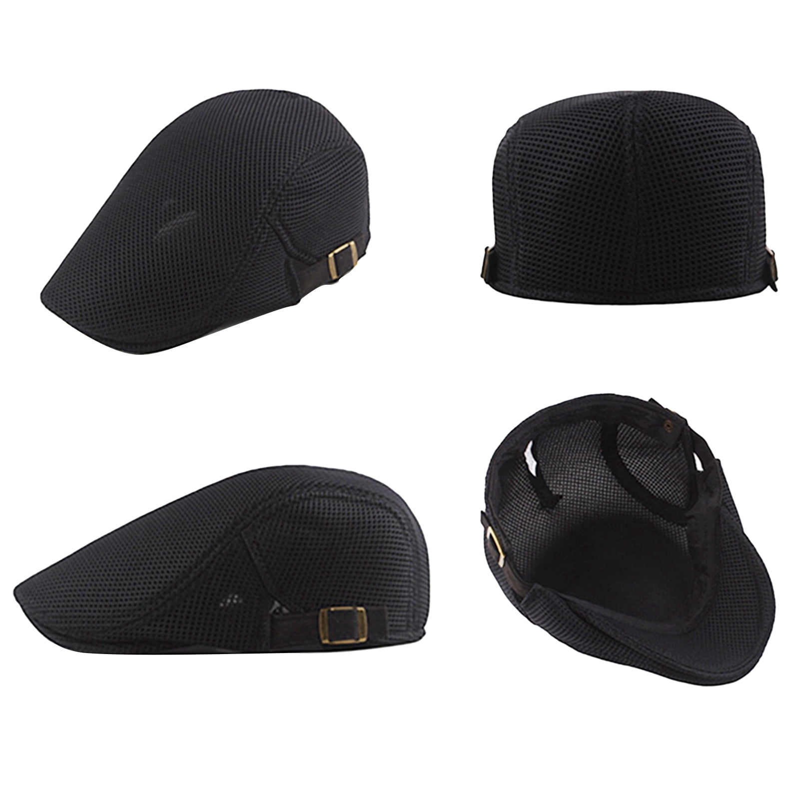 Bocaoying 3 Pack Summer Newsboy Hats for Men, Breathable Beret cap, Driving Flat Hats, Adjustable Newsboy Hat for Outdoor, Driving, Hunting, Casual, Golf, 22"-24"