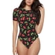 thumbnail image 1 of Balery Sweet Red Cherry Body de cuello redondo de manga corta para mujer Tops de manga corta Tops básicos-Small, 1 of 7