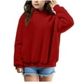 thumbnail image 2 of Teen Girls Sweatshirt Long Sleeve Red Hoodie Girls Casual Loose Girls Pullover with Pockets Girls Hoodies Size 11-12 Years, 2 of 5