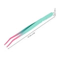 thumbnail image 2 of Unique Bargains 1 Pc Comb Eyelashes Tweezers for Bathroom Gradient Pink Blue Stainless Steel, 2 of 6