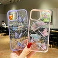 thumbnail image 3 of Compatible with iPhone 15 Pro Butterfly Case Cute Bling Glitter Stars Transparent Clear Design Girly Women Girls Soft TPU Lens Protection Luxury Shockproof Shockproof Cover, Pink, 3 of 7