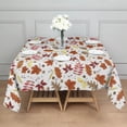 thumbnail image 3 of Autumn Fall Leaves Pattern Square Tablecloth,Waterproof Square Table Cover,Wipeable Spillproof Washable Table Cover for Home Kitchen Party Decor 60"x60"(152x152cm), 3 of 6