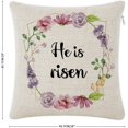 thumbnail image 4 of "He is Risen" Square Pillowcase 20x20 Decorative Linen Cushion Cover with Zipper Closure for Bed Dorm Car and Study Decor, 4 of 6