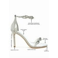 thumbnail image 3 of London Rag Traben Rhinestones Chain Metallic Stiletto Womens Sandals, 3 of 10