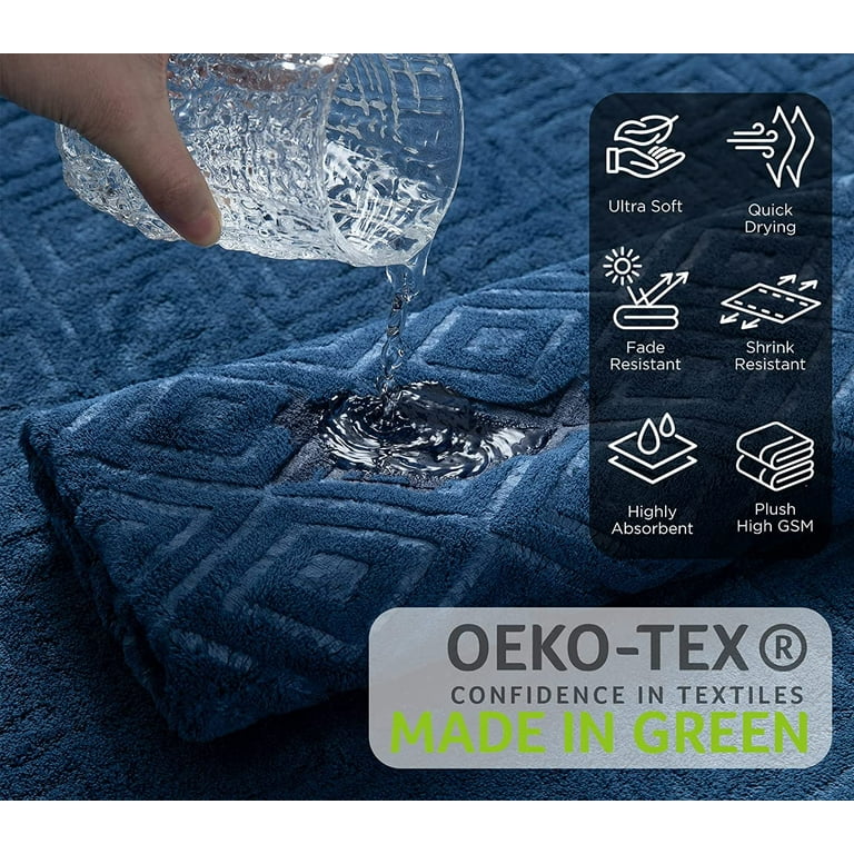 Jessy Home 4 Pack Oversized Bath Sheet Towels 700 GSM Ultra Soft Blue Bath  Towel Set