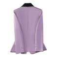 thumbnail image 4 of Wiyuqeen Womens Blazers Dressy Casual Lapel Collar Long Sleeve Blazer Suits Color Block Business Work Jacket Coar with Pocket, 4 of 6