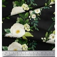 thumbnail image 2 of Soimoi Cotton Duck Fabric Leaves & Arabian Jasmine Floral Print Fabric by the Yard 42 Inch Wide, 2 of 3