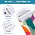 thumbnail image 3 of Yayeee 40oz Stainless Steel Tumbler with Straw and Handle Double-Wall Insulated Travel Water Bottle, Beige Abstract, 3 of 8