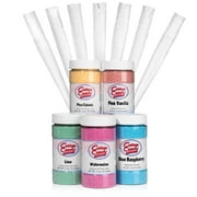 Cotton Candy 5 Flavor Floss Sugar Pack with 50 Cones