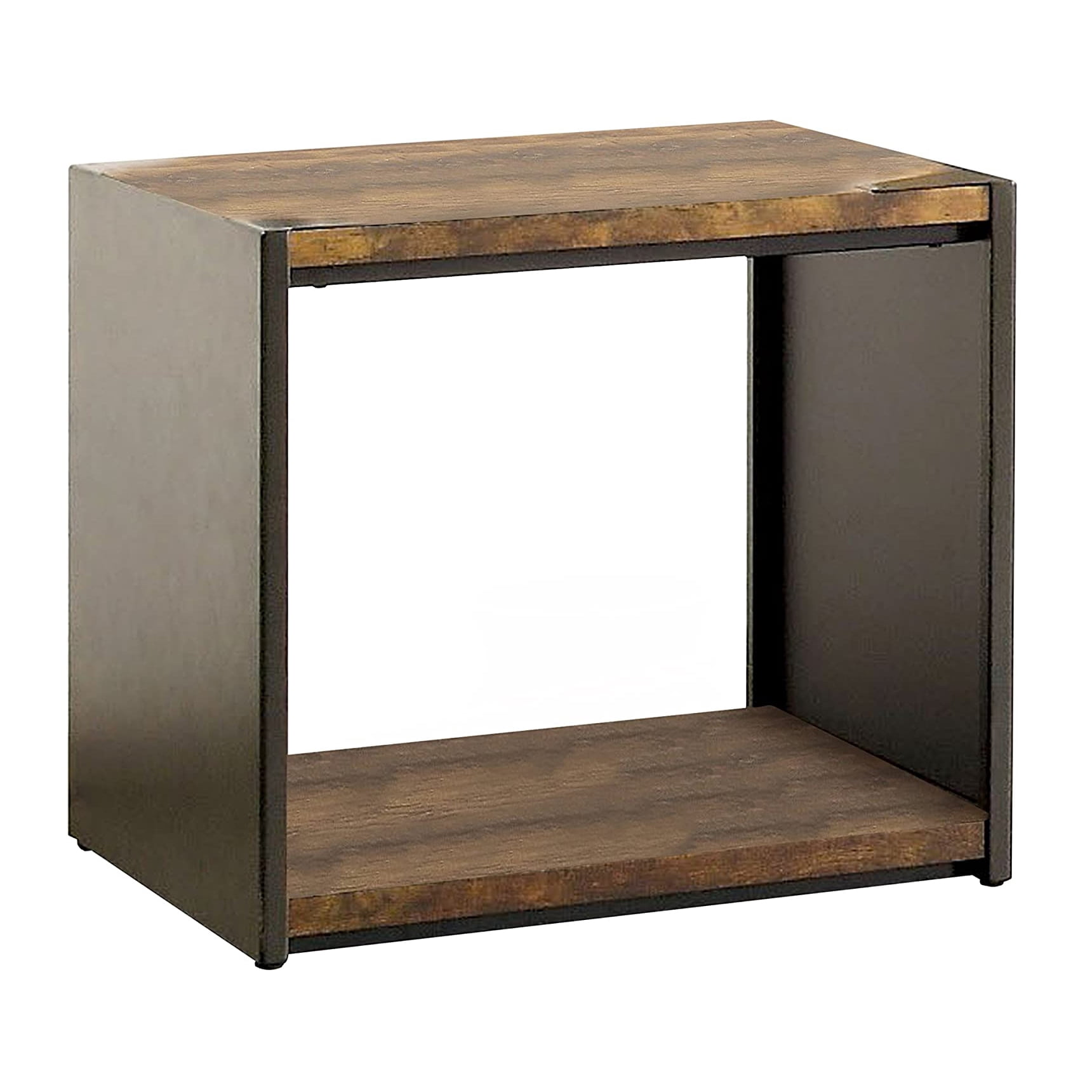 Furniture of America Hayes 1-Shelf End Table, Matte Black