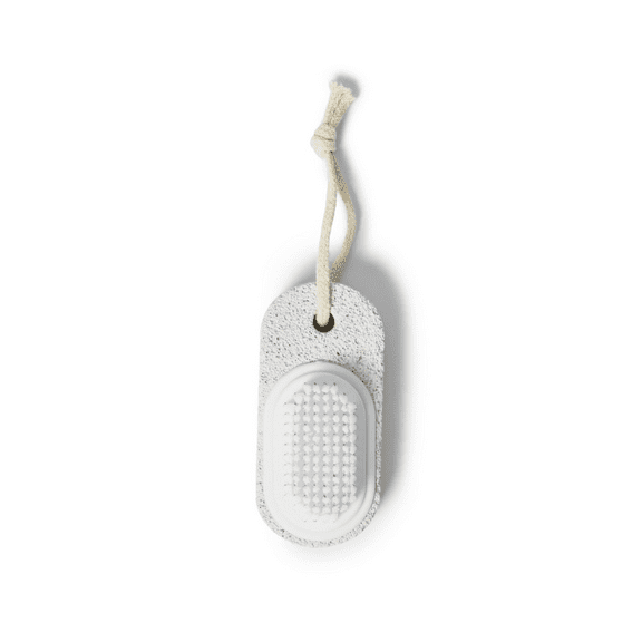 Dual-Sided Pumice Stone with Nail Cleaning Brush