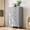 Grey, variant on Modern Tall 5 Drawer Dresser for Bedroom – Deep Storage Cabinet with Metal Knobs – Wooden Chest Organizer for Entryway, Hallway