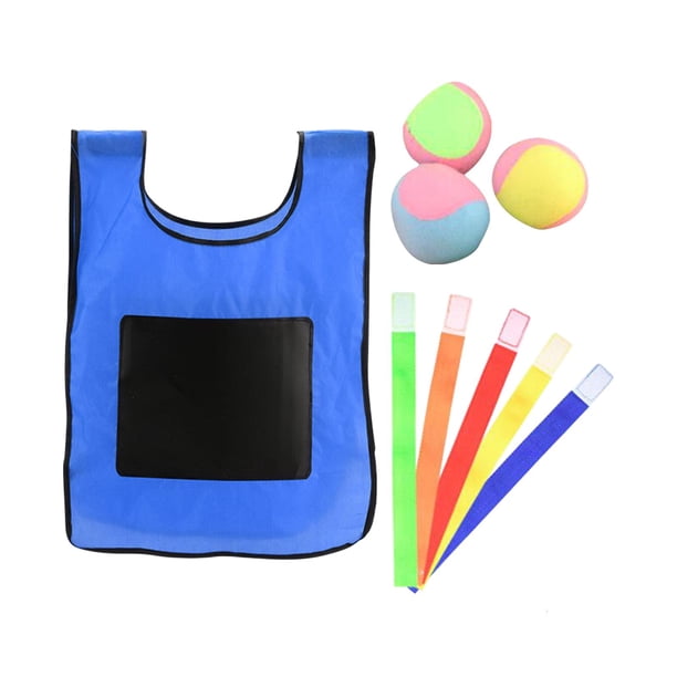 Juego de Dodgeball con 3 bolas adhesivas, pelotas de juguete suaves, juego de fiesta, 5 cintas, accesorios de juego deportivo al aire libre para