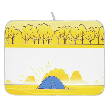

Sunny Campsite Dish Drying Mat for Kitchen Quick Drying Absorbent Soft Durable 18 x 24