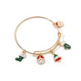thumbnail image 4 of nipocaio Bracelet Extensible pour Femmes, Breloques de Noël, Finition Brillante, 4 of 5