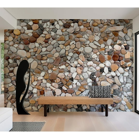 Tiptophomedecor Background & Patterns Wallpaper Wall Mural - Stone Beach