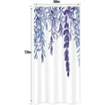 thumbnail image 3 of Purple Leaves Small Walkin Shower Curtain 36Wx72H Inch Single Stall Eucalyptus Watercolor Narrow Botanical Plants Fabric Waterproof Home Bathtub Decor 7 Pack Plastic Hooks CO-DC1V, 3 of 4