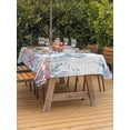 thumbnail image 3 of Outdoor Tablecloths with Umbrella Hole & Zipper, Coastal Jellyfish 60 x102 Inch Rectangle Tablecloths, Summer Beach Nautical Ocean Coral Seahorse Waterproof Table Cloth, Patio/Pool Table Covers, 3 of 8