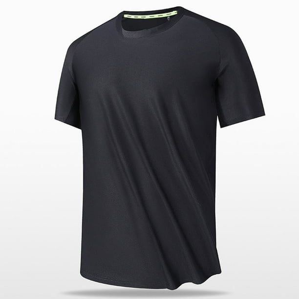 pstuiky Camisa de manga corta para hombre, Camiseta informal de verano para hombre, de color liso, holgada, de manga corta y cuello redondo camisas casuales para hombre m