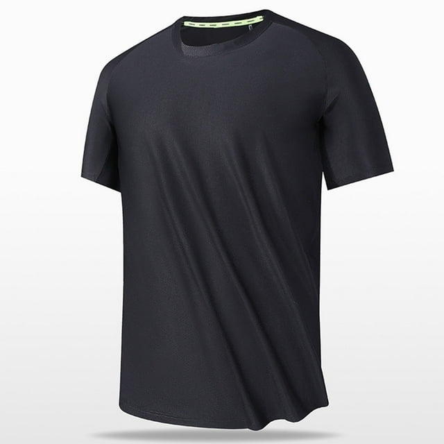pstuiky camisetas para hombre, Camiseta informal de verano para hombre, de color liso, holgada, de manga corta y cuello redondo ropa de hombre l