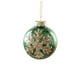 thumbnail image 2 of xihome Adorno navideño de bola verde brillante de 3,14 pulgadas con acabado perlado y baño de polvo dorado, pintado a mano. Decoracin para rbol., 2 of 6