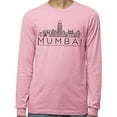 thumbnail image 2 of Skyline Mumbai India Long Sleeve Shirt Unisex 4X-Large Pink, 2 of 5