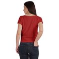 thumbnail image 4 of Inkmeso Summer Twist Front Knot Crop Top For Women With Short Sleeves Tee Shirts, 4 of 8