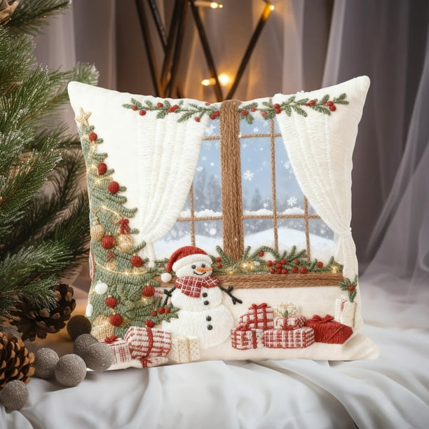 Christmas Throw Pillow Cover Decorative Cushion Covers For Sofa Couch Bed Holiday Winter Home Decor Xmas Pillowcase