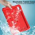 thumbnail image 4 of Allytechgroup iPad 6th 5th Gen Case, iPad Air 1 2 Case, Butterfly Design Kids Friendly Shockproof Kickstand EVA Shoulder Strap Bumper Lightweight Case for Apple iPad 9.7" 2017/2018, Red, 4 of 8