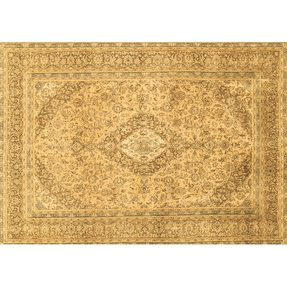 Ahgly Company Indoor Rectangle Medallion Brown Traditional Area Rugs, 2' x 4'