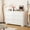6 Drawer-Cutout Handle, variant on Asofer 6-Drawer White Dresser Cabinet with Metal Handle, Modern Wood Double Chest for Bedroom, Living Room
