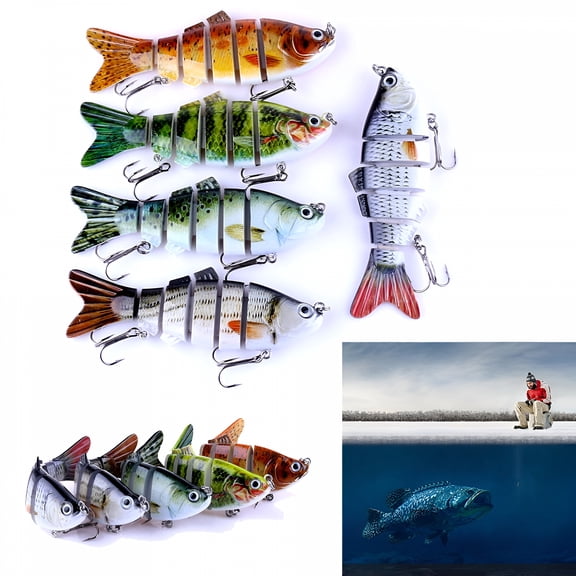 BESTSKY 6 Segment Swimbait Lures Crank baits Baits Hard Bait Fishing Lures, Lifelike Hard Bait