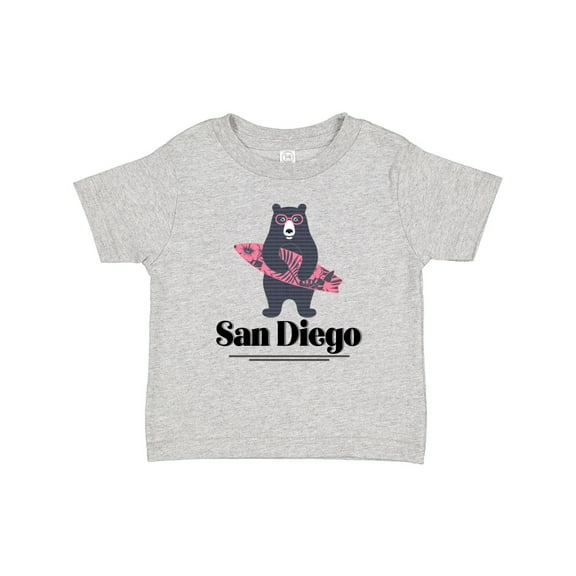 Inktastic San Diego Surfing Bear Girls Baby T-Shirt