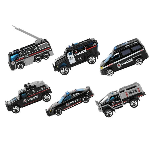 Modelo de Coche de Ingeniería, Vehículo de Simulación de Aleación, Modelo de Coche, Juguete para Niños Con 6 piezas, Escala 1:64, Diseño de Dibujos