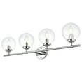 thumbnail image 2 of Living District Ingrid 4-Light Iron & Glass Bath Sconce in Chrome and Clear, 2 of 5