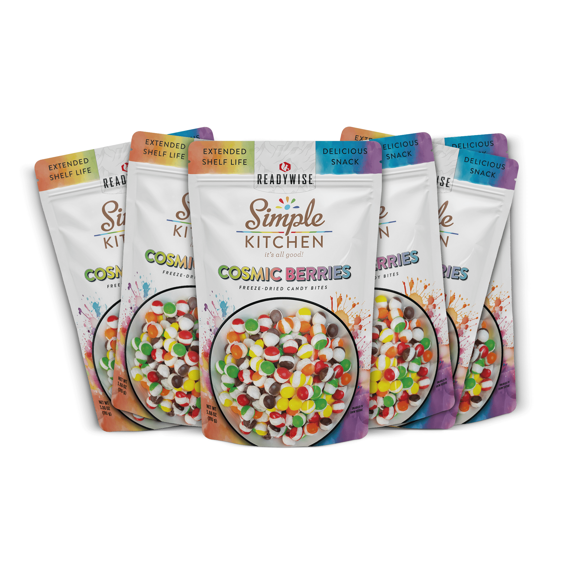 READYWISE Freeze Dried Cosmic Berries Candy Bites, 6 Pack