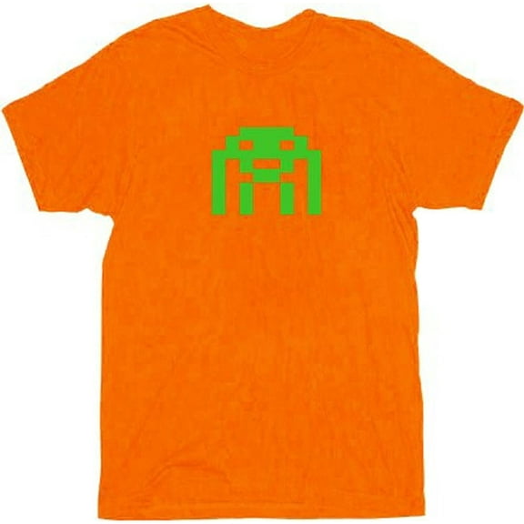 The Big Bang Theory Space Invader Adult Orange T-Shirt