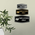 thumbnail image 2 of Fancy Employees Only (Workers) Sign (Black) - Large, 2 of 4