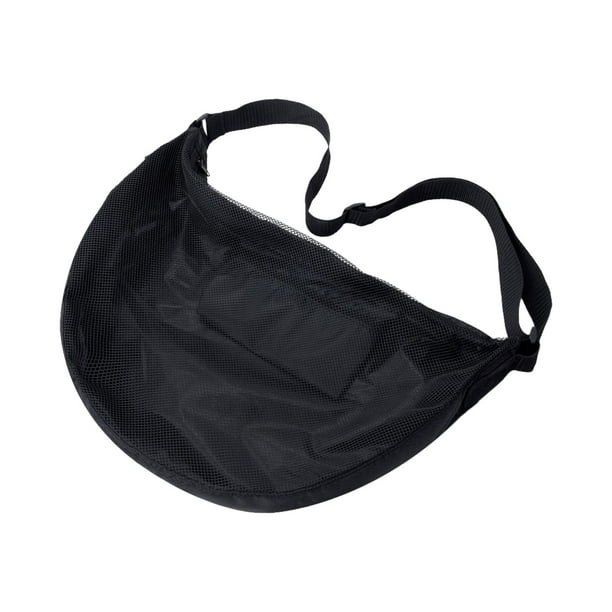 Bolso bandolera deportivo de tela Oxford con bolsillo con cremallera, ligero y con una sola bola. Negro